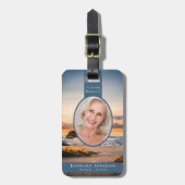 Ovale foto Strand Sunrise Memorial Bagagelabel (Voorkant verticaal)