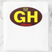 Ovale GHANA*- Sticker pare-chocs à l'européenne (Sac)