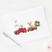Ovale Gift Label Stickers Santa (Envelop)