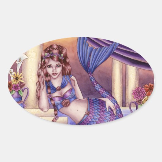 Ovale Giselle - Sticker de sirène romain (Devant)