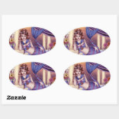 Ovale Giselle - Sticker de sirène romain (Feuille)