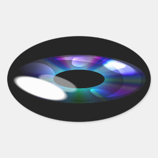 Ovale glanzende stickers