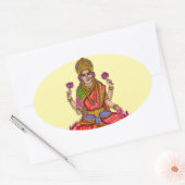 Ovale Goddess Lakshmi Sticker (Enveloppe)
