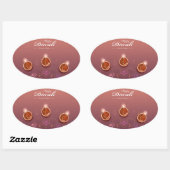 Ovale Happy Diwali Oval Sticker (Feuille)