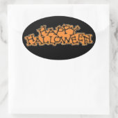 Ovale Happy Halloween - Sticker (Sac)
