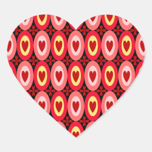 Ovale harten hart sticker