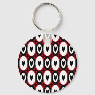 Ovale harten sleutelhanger