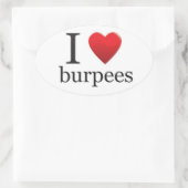 Ovale I Love Burpees Sticker (Sac)