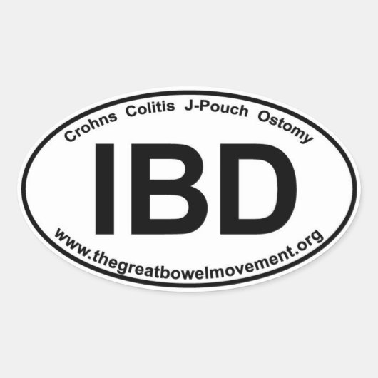 Ovale IBD - Sticker Colitis-Oval Crohns (Devant)