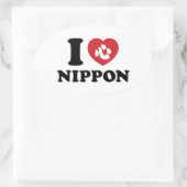 OVALE J'AI LE COEUR [AMOUR] STICKER OVAL NIPPON (Sac)