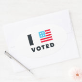 Ovale J'ai voté Sticker (Enveloppe)