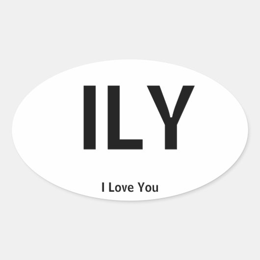 Ovale Je T'Aime Sticker (Devant)