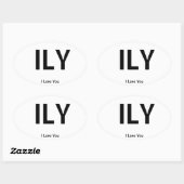 Ovale Je T'Aime Sticker (Feuille)