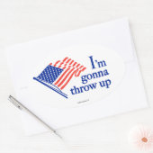 Ovale "Je vais lancer" USA J'ai voté Sticker (Enveloppe)