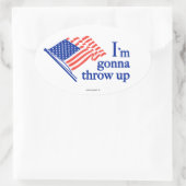 Ovale "Je vais lancer" USA J'ai voté Sticker (Sac)