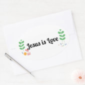 Ovale Jésus est Sticker d'amour (Enveloppe)