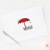Ovale Jésus M'A Couvert Bumper Sticker (Enveloppe)