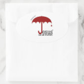 Ovale Jésus M'A Couvert Bumper Sticker (Sac)