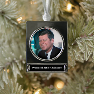 Ovale Kantoor van het President John F. Kennedy Verzilverd Banner Ornament