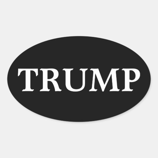 OVALE LE PRÉSIDENT DONALD TRUMP OVAL BUMPER STICKER (Devant)