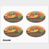 Ovale Légumes frais de la cuisine de Sticker (Feuille)