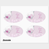 Ovale Love You Mom Oval Sticker (Feuille)