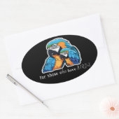 Ovale Macaws sticker (arara) (Enveloppe)