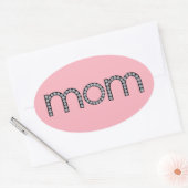 Ovale Maman sticker bling (Enveloppe)