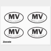 Ovale Martha's Vineyard sticker (Feuille)