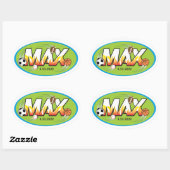 Ovale Max sticker (Feuille)