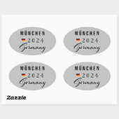 Ovale München - Munich Allemagne Sticker (Feuille)