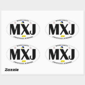 Ovale MXJ Dog Agility titre Sticker (Feuille)