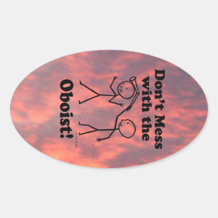 Ovale Ne manquez pas le Sticker Oboiste Oval