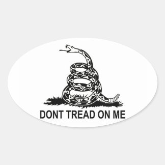 Ovale NE MARCHE PAS SUR MOI Gadsden Drapeau OVAL STICKER