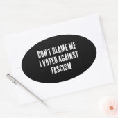 Ovale Ne me blâmez pas Sticker anti-fasciste (Enveloppe)