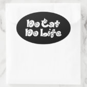 Ovale No Cat No Life Oval Sticker (Sac)