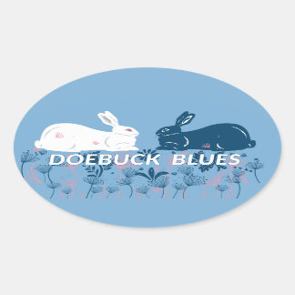 Ovale Nouveau Sticker Doebuck Blues