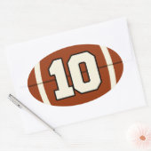 Ovale Numéro 10 Sticker de football (Enveloppe)