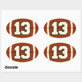 Ovale Numéro 13 Sticker de football (Feuille)