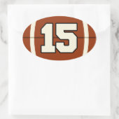 Ovale Numéro 15 Sticker de football. (Sac)