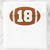 Ovale Numéro 18 Sticker de football (Sac)