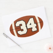 Ovale Numéro 34 Sticker de football (Enveloppe)