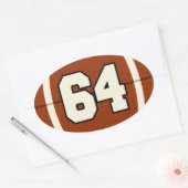 Ovale Numéro 64 Sticker (Enveloppe)