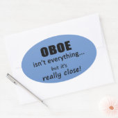 Ovale Oboe n'est pas tout Oval Sticker (Enveloppe)