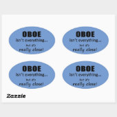 Ovale Oboe n'est pas tout Oval Sticker (Feuille)