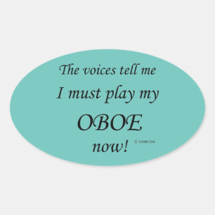 Ovale Oboe Voices dit qu'il faut jouer Oval Sticker