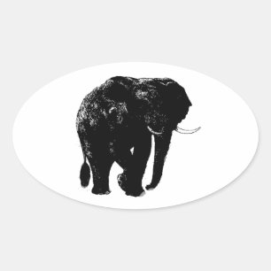 Ovale olifant Sticker