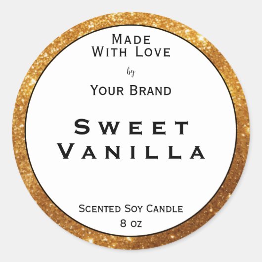 Ovale Or Fabriqué Avec Étiquette D'Emballage De Pr (Devant)