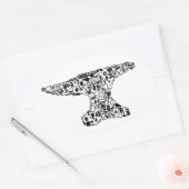 Ovale Outil-O-Rama Anvil Oval Sticker (Enveloppe)