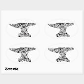 Ovale Outil-O-Rama Anvil Oval Sticker (Feuille)